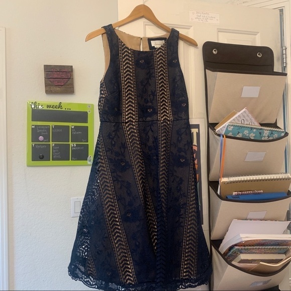 Nwt Anthropologie Georgia Mini Dress Navy Small - Picture 10 of 10